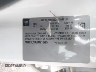 2013 Buick Verano Convenience Group with VIN 1G4PR5SK7D4218785, listed as a IAAI auction lot 41952127 with 105,032 mi miles. Bid and sale history available at carsss.com. Image 9.