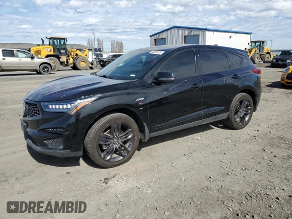 2021 Acura RDX w/A-Spec Package with VIN 5J8TC2H60ML018030, listed as a Copart auction lot 50355625 with 49,699 mi miles and Salvage Title. Bid and sale history available at carsss.com. Image 1.