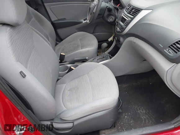 2015 Hyundai Accent GLS with VIN KMHCT4AE0FU915871, listed as a IAAI auction lot 41955604 with 110,822 mi miles and . Bid and sale history available at carsss.com. Image 5.