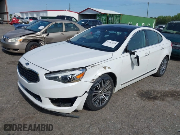 2014 Kia Cadenza Limited with VIN KNALN4D70E5146919, listed as a IAAI auction lot 41943135 with 167,450 mi miles. Bid and sale history available at carsss.com. Image 2.