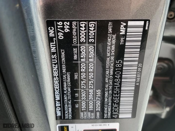 2017 Mercedes-Benz GLS with VIN 4JGDF6EE5HA840185, listed as a Copart auction lot 49954105 with 203,981 mi miles and Clean Title. Bid and sale history available at carsss.com. Image 13.