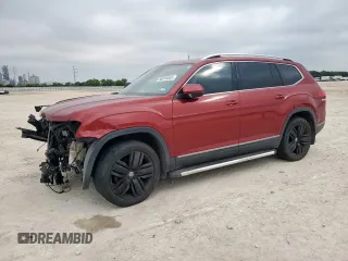 2018 Volkswagen Atlas SEL Premium with VIN 1V2NR2CA3JC521451, listed as a Copart auction lot 56914555 with 123,815 mi miles and Salvage title. Bid and sale history available at DreamBid. Image 1.