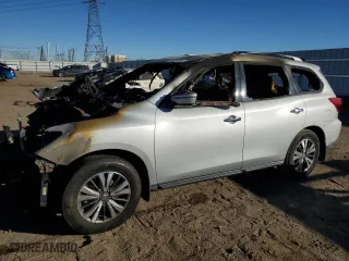 2017 Nissan Pathfinder SV with VIN 5N1DR2MN2HC641181, listed as a Copart auction lot 80501814 with 0 mi miles and Non Repairable. Bid and sale history available at carsss.com. Image 1.