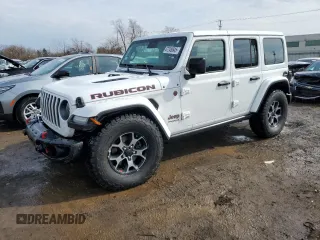 2021 Jeep Wrangler Unlimited Rubicon z VIN 1C4HJXFG1MW531305, wystawiony jako Copart lot #47249845 z przebiegiem 34 894 mil mil oraz Szkoda całkowita • Salvage title. Historia ofert i sprzedaży dostępna na DreamBid. Obrazek 1.