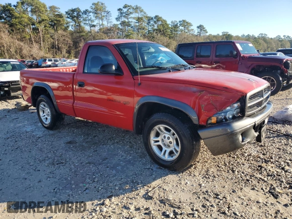 2002 Dodge Dakota with VIN 1B7FL16X42S720579, listed as a Copart auction lot 88160015 with 164,279 mi miles and Salvage Title. Bid and sale history available at carsss.com. Image 4.