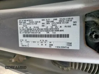 2017 Ford F-350 Platinum с VIN 1FT8W3BT1HEC67138, выставлен на аукционе Copart как лот 58471145 с пробегом 152 278 миль миль и Списание • Salvage title. История ставок и продаж доступна на DreamBid. Изображение 12.