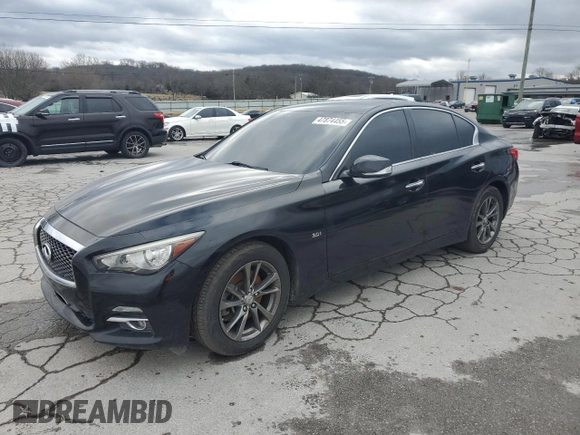 2017 Infiniti Q50 Premium with VIN JN1EV7AR0HM838405, listed as a Copart auction lot 47874455 with 87,383 mi miles and Clean title. Bid and sale history available at DreamBid. Image 1.