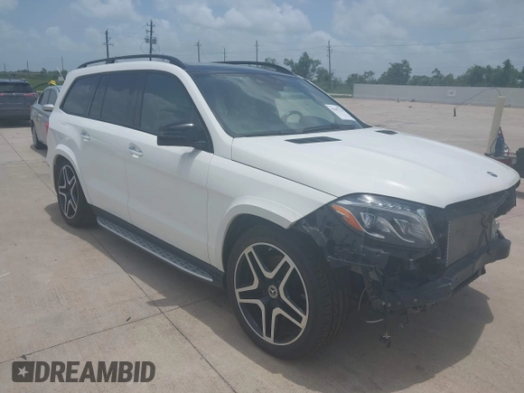 2018 Mercedes-Benz GLS 550 with VIN 4JGDF7DE3JB065134, listed as a IAAI auction lot 42507274 with 63,988 mi miles and . Bid and sale history available at DreamBid. Image 1.