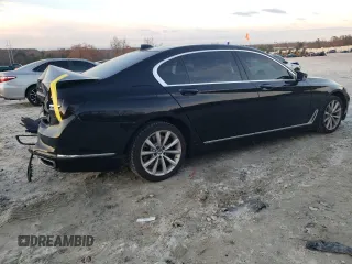 2017 BMW 7 Series 740i xDrive with VIN WBA7E4C55HGU99795, listed as a Copart auction lot 85545124 with 99,304 mi miles and Salvage Title. Bid and sale history available at carsss.com. Image 3.