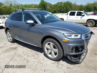 2018 Audi Q5 Premium Plus with VIN WA1BNAFYXJ2056895, listed as a Copart auction lot 52614905 with 87,456 mi miles and Salvage title. Bid and sale history available at DreamBid. Image 4.
