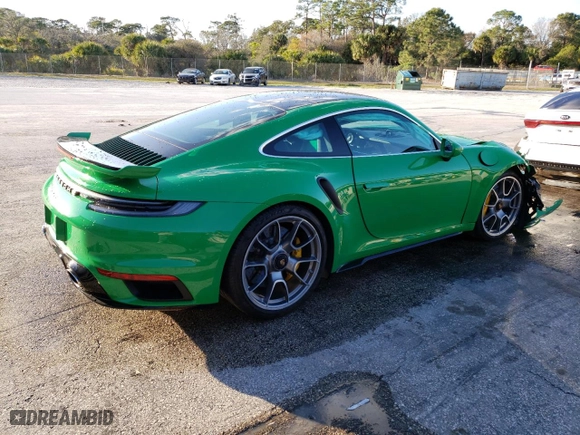 2021 Porsche 911 Turbo S with VIN WP0AD2A92MS258662, listed as a Copart auction lot 41111254 with 10,407 mi miles. Bid and sale history available at carsss.com. Image 3.