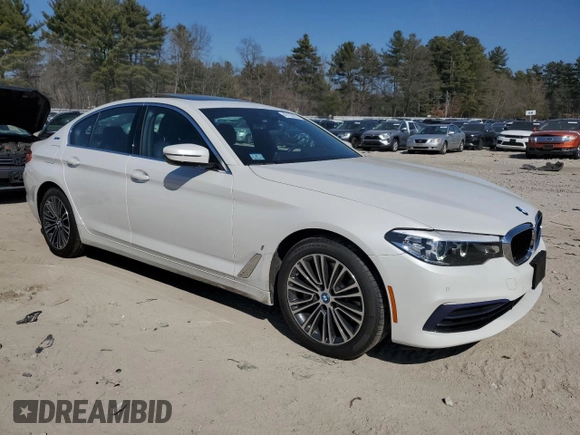 2019 BMW 5 Series 530e xDrive with VIN WBAJB1C5XKB377094, listed as a Copart auction lot 49153035 with 53,370 mi miles and Clean title. Bid and sale history available at DreamBid. Image 4.