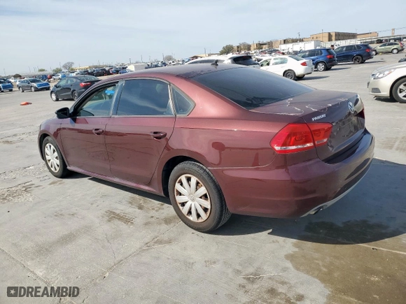 2012 Volkswagen Passat S with VIN 1VWAP7A3XCC064970, listed as a Copart auction lot 49638585 with 204,960 mi miles and Clean Title. Bid and sale history available at carsss.com. Image 2.