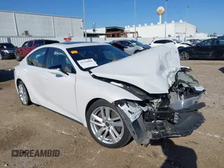 2023 Lexus IS with VIN JTHCA1D22P5123953, listed as a IAAI auction lot 41718086 with 11,501 mi miles. Bid and sale history available at carsss.com. Image 1.