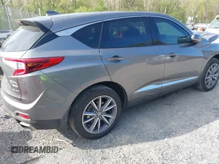2023 Acura RDX Technology with VIN 5J8TC2H51PL007971, listed as a IAAI auction lot 42086494 with 39,615 mi miles and . Bid and sale history available at DreamBid. Image 4.