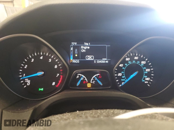2014 Ford Focus Titanium z VIN 1FADP3N27EL462950, wystawiony jako Copart lot #65207155 z przebiegiem 34 058 mil mil oraz Szkoda całkowita • Salvage title. Historia ofert i sprzedaży dostępna na DreamBid. Obrazek 9.