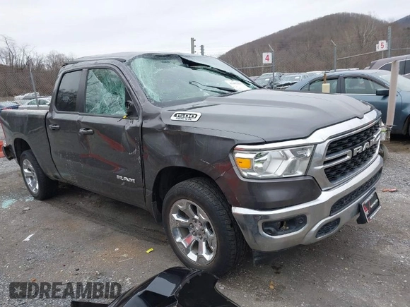 2022 Ram 1500 Big Horn z VIN 1C6SRFBT1NN282837, wystawiony jako IAAI lot #41492037 z przebiegiem 75 034 mil mil oraz . Historia ofert i sprzedaży dostępna na DreamBid. Obrazek 1.