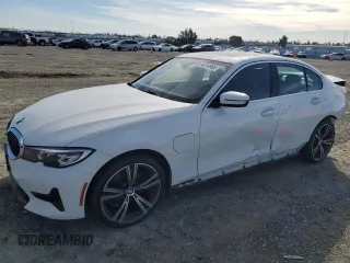 2021 BMW 3 Series 330e with VIN 3MW5P7J03M8B51206, listed as a Copart auction lot 44314965 with 50,110 mi miles and Salvage Title. Bid and sale history available at carsss.com. Image 1.