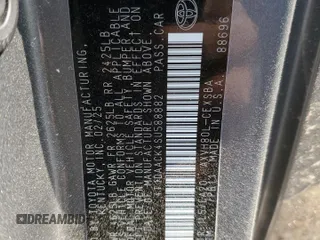 2025 Toyota Camry LE z VIN 4T1DAACK4SU588882, wystawiony jako Copart lot #52717395 z przebiegiem Nie podano mil oraz Szkoda całkowita • Salvage title. Historia ofert i sprzedaży dostępna na DreamBid. Obrazek 15.