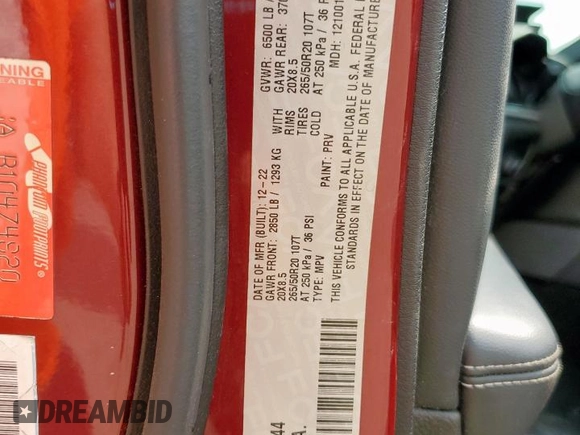 2023 Jeep Grand Cherokee Altitude with VIN 1C4RJKAGXP8736144, listed as a Copart auction lot 59230585 with 44,849 mi miles and Salvage title. Bid and sale history available at DreamBid. Image 14.