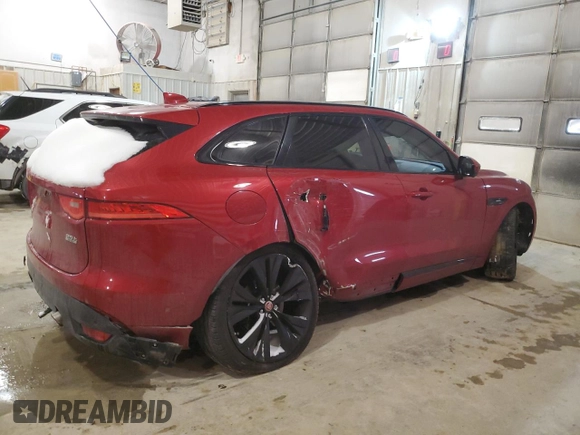 2017 Jaguar F-Pace 35t R-Sport with VIN SADCL2BV5HA490891, listed as a Copart auction lot 45609965 with 127,187 mi miles and Salvage title. Bid and sale history available at DreamBid. Image 3.