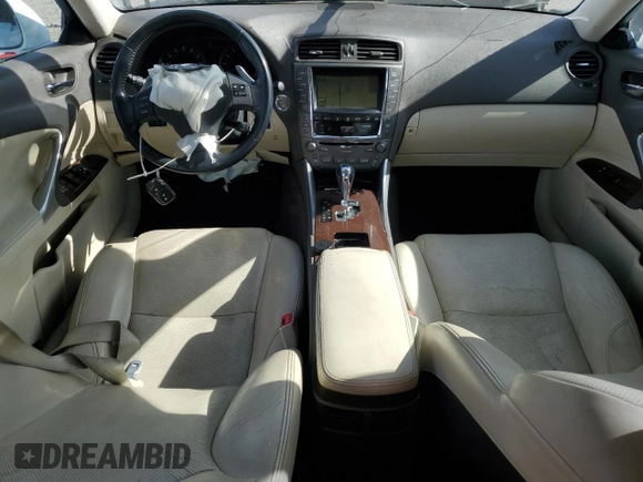 2010 Lexus IS 250 with VIN JTHBF5C27A2096487, listed as a Copart auction lot 58865595 with 178,751 mi miles and Salvage title. Bid and sale history available at DreamBid. Image 8.