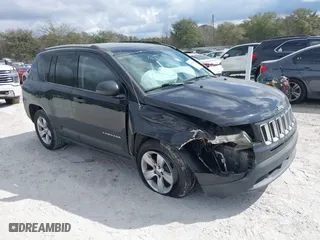 2014 Jeep Compass Sport with VIN 1C4NJCBB1ED722113, listed as a IAAI auction lot 41525045 with 106,502 mi miles. Bid and sale history available at carsss.com. Image 1.