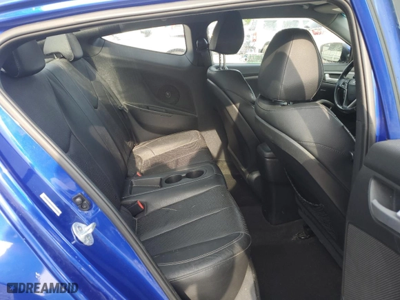 2014 Hyundai Veloster Turbo with VIN KMHTC6AE8EU183497, listed as a Copart auction lot 62950724 with 123,751 mi miles and Clean Title. Bid and sale history available at carsss.com. Image 10.