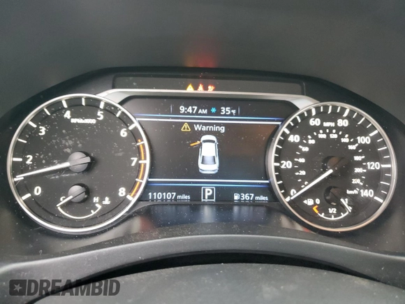 2021 Nissan Altima 2.5 SV with VIN 1N4BL4DV4MN366894, listed as a Copart auction lot 44373815 with 110,107 mi miles and Salvage Title. Bid and sale history available at carsss.com. Image 9.