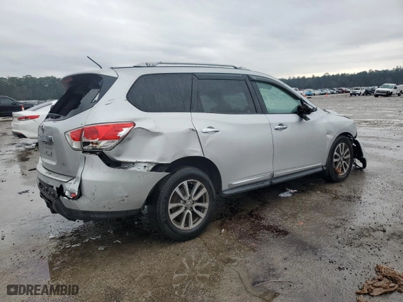 2016 Nissan Pathfinder SL with VIN 5N1AR2MN5GC670076, listed as a Copart auction lot 89355385 with 201,555 mi miles and Salvage Title. Bid and sale history available at carsss.com. Image 3.