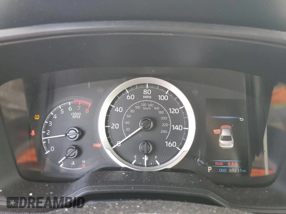 2022 Toyota Corolla LE with VIN 5YFEPMAEXNP308339, listed as a Copart auction lot 45419315 with 69,231 mi miles and Salvage Title. Bid and sale history available at carsss.com. Image 9.