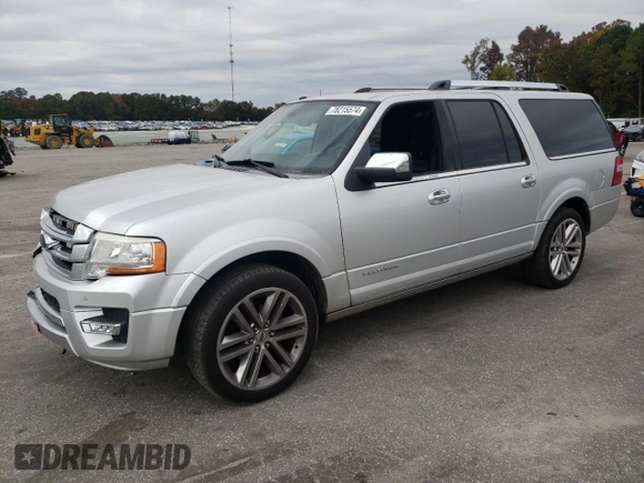 2017 Ford Expedition Max Platinum with VIN 1FMJK1LT9HEA38931, listed as a Copart auction lot 78215574 with 115,322 mi miles and Salvage title. Bid and sale history available at DreamBid. Image 1.
