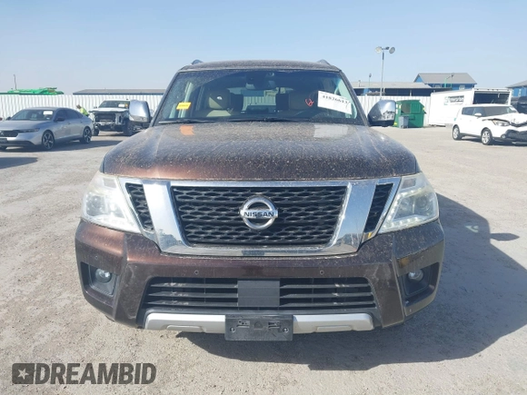 2017 Nissan Armada Platinum with VIN JN8AY2NF1H9302575, listed as a IAAI auction lot 41826613 with 109,914 mi miles. Bid and sale history available at carsss.com. Image 12.