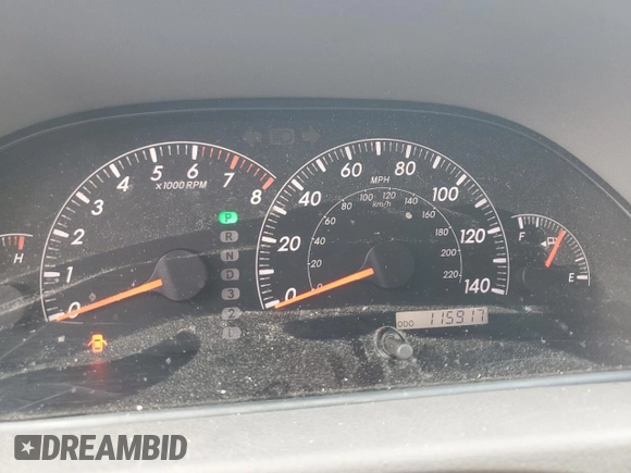 2005 Toyota Camry LE z VIN 4T1BE30K95U072730, wystawiony jako Copart lot #56398505 z przebiegiem 115 917 mil mil oraz Czysty tytuł • Clean title. Historia ofert i sprzedaży dostępna na DreamBid. Obrazek 9.