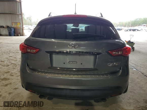 2017 Infiniti QX70 with VIN JN8CS1MU0HM141332, listed as a Copart auction lot 37035124 with 110,791 mi miles and Salvage title. Bid and sale history available at DreamBid. Image 6.