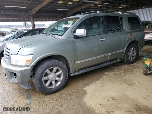 2006 Infiniti QX56 with VIN 5N3AA08C66N803670, listed as a Copart auction lot 43439515 with 204,677 mi miles and Salvage Title. Bid and sale history available at carsss.com. Image 1.
