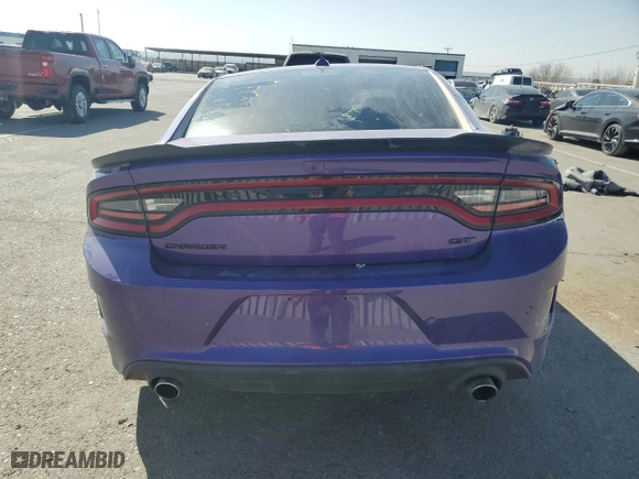 2023 Dodge Charger GT with VIN 2C3CDXHG1PH686622, listed as a Copart auction lot 48619315 with 19,200 mi miles and Salvage Title. Bid and sale history available at carsss.com. Image 6.