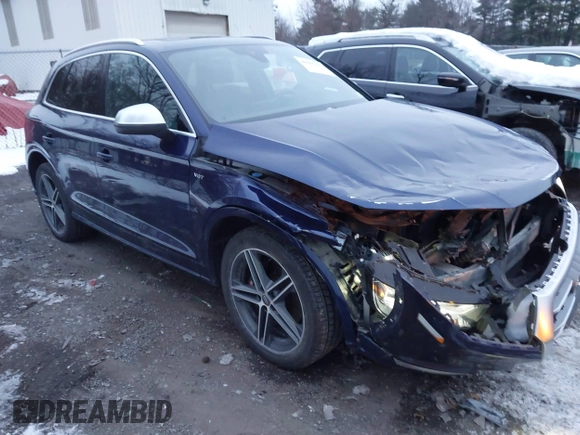 2018 Audi SQ5 Premium Plus with VIN WA1A4AFY2J2085029, listed as a IAAI auction lot 41015161 with 84,590 mi miles and . Bid and sale history available at DreamBid. Image 1.