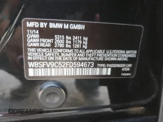 2015 BMW M5 z VIN WBSFV9C52FD594673, wystawiony jako Copart lot #77460894 z przebiegiem 131 755 mil mil oraz Czysty tytuł • Clean title. Historia ofert i sprzedaży dostępna na DreamBid. Obrazek 15.