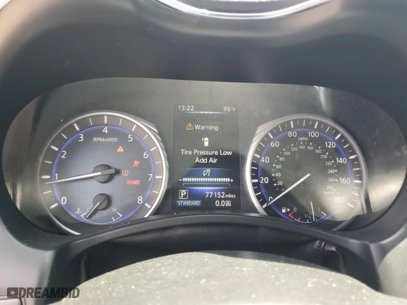 2017 Infiniti Q60 2.0t Premium with VIN JN1CV7EK1HM110211, listed as a Copart auction lot 54837424 with 77,152 mi miles and Salvage Title. Bid and sale history available at carsss.com. Image 9.