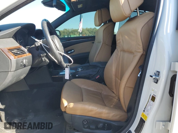 2008 BMW 5 Series 550i with VIN WBANW53588CT54834, listed as a Copart auction lot 46326725 with 182,990 mi miles and Salvage Title. Bid and sale history available at carsss.com. Image 7.