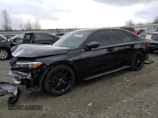 2022 Honda Civic Si with VIN 2HGFE1E5XNH476136, listed as a Copart auction lot 47668285 with 19,246 mi miles and Salvage Title. Bid and sale history available at DreamBid. Image 1.