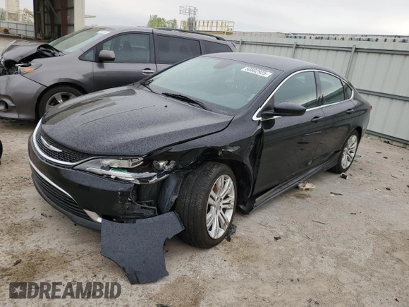 2015 Chrysler 200 Limited with VIN 1C3CCCAB0FN554029, listed as a Copart auction lot 50802925 with 187,435 mi miles and Salvage Title. Bid and sale history available at DreamBid. Image 1.