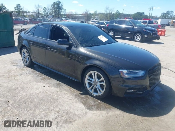 2014 Audi S4 Premium Plus with VIN WAUBGAFL9EA089416, listed as a IAAI auction lot 41879427 with 121,448 mi miles. Bid and sale history available at carsss.com. Image 1.