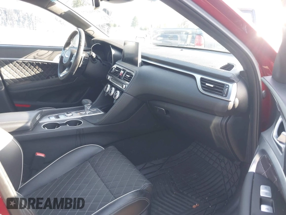 2019 Genesis G70 3.3T Advanced with VIN KMTG34LE6KU022487, listed as a IAAI auction lot 41996573 with 56,236 mi miles. Bid and sale history available at carsss.com. Image 5.