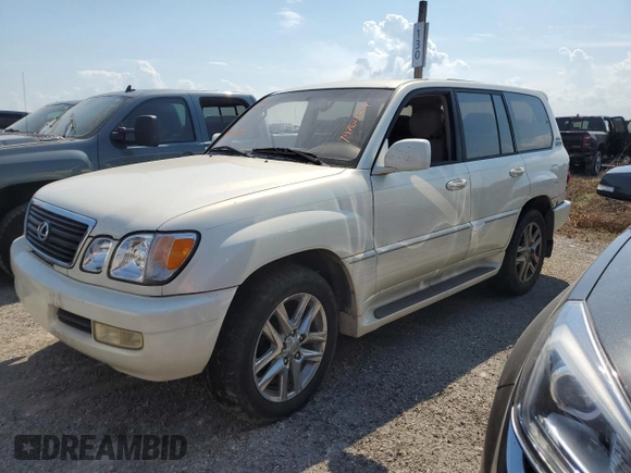 2000 Lexus LX 470 with VIN JT6HT00W2Y0106774, listed as a Copart auction lot 74762004 with Not Provided miles and Salvage Title. Bid and sale history available at DreamBid. Image 1.