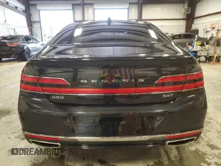 2020 Genesis G90 Premium with VIN KMTF34PA8LU081156, listed as a Copart auction lot 44808875 with 53,629 mi miles and Salvage Title. Bid and sale history available at carsss.com. Image 6.