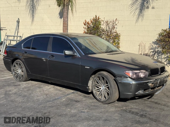 2003 BMW 7 Series 745Li with VIN WBAGN63463DR15012, listed as a Copart auction lot 47898105 with 142,370 mi miles and Clean Title. Bid and sale history available at DreamBid. Image 1.