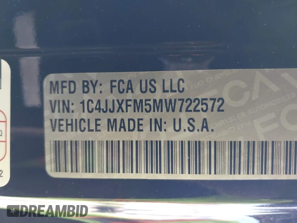 2021 Jeep Wrangler Unlimited Rubicon with VIN 1C4JJXFM5MW722572, listed as a IAAI auction lot 41667167 with Not provided miles and . Bid and sale history available at DreamBid. Image 9.