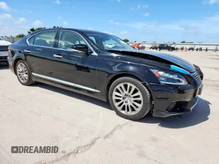 2014 Lexus LS 460 L with VIN JTHGL5EF3E5053378, listed as a Copart auction lot 61666425 with 68,013 mi miles and Salvage title. Bid and sale history available at DreamBid. Image 4.